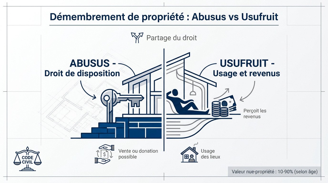 Schéma du démembrement de propriété