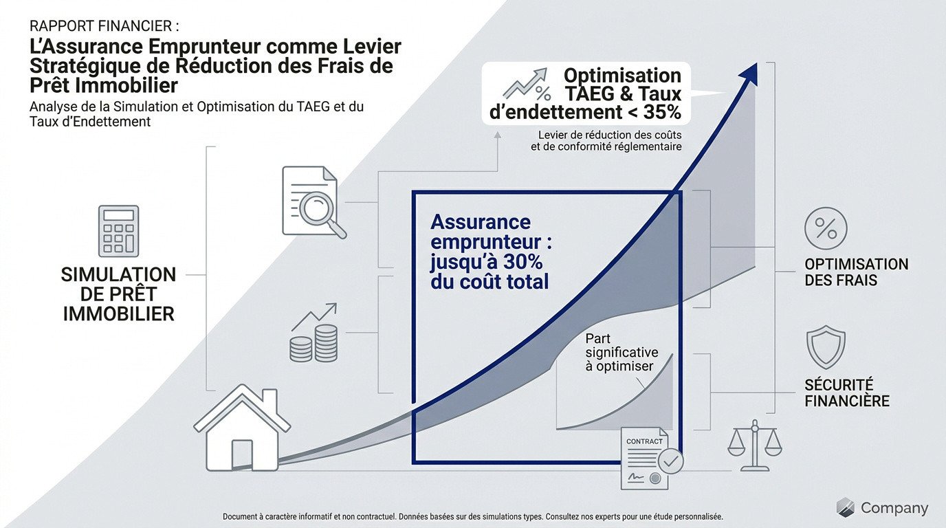 Graphique illustrant l'impact de l'assurance emprunteur sur le coût total d'un crédit immobilier