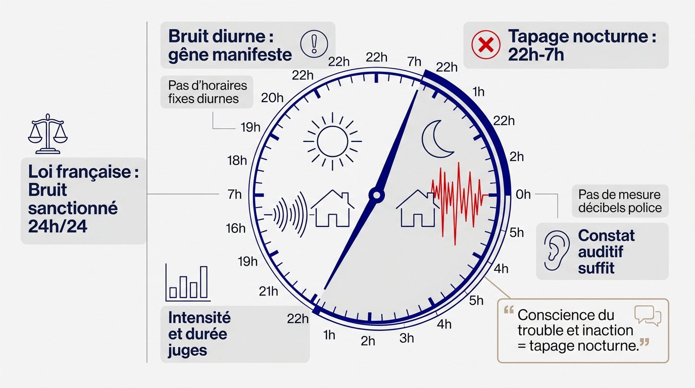 Réglementation française sur les bruits de voisinage diurnes et nocturnes