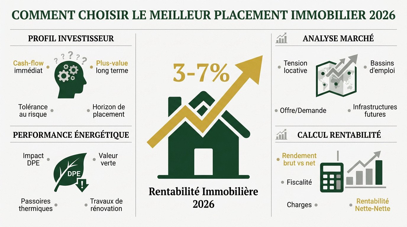Analyse des critères pour le meilleur placement immobilier en 2026