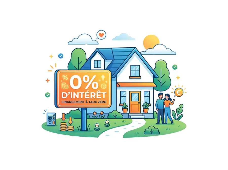 illustration PTZ prêt à taux zéro sans intérêt achat immobilier