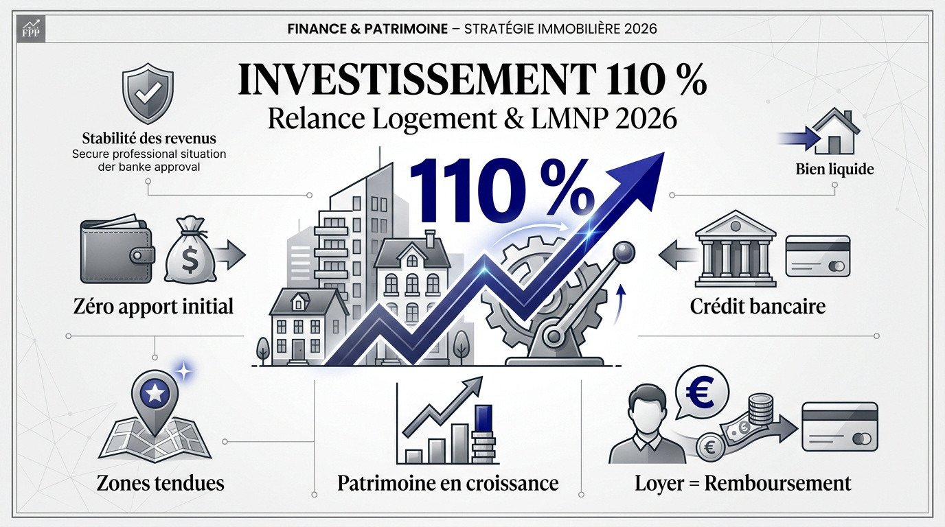 Illustration d'un investissement immobilier à 110 pour cent sans apport en 2026