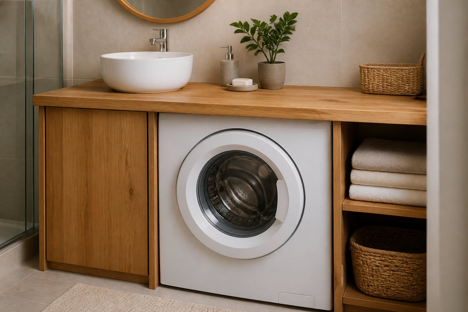 Intégrer le lave-linge dans un recoin