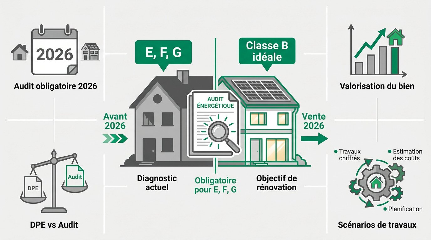 Comparaison de l'audit énergétique obligatoire pour les maisons individuelles avant et après la réforme de 2026