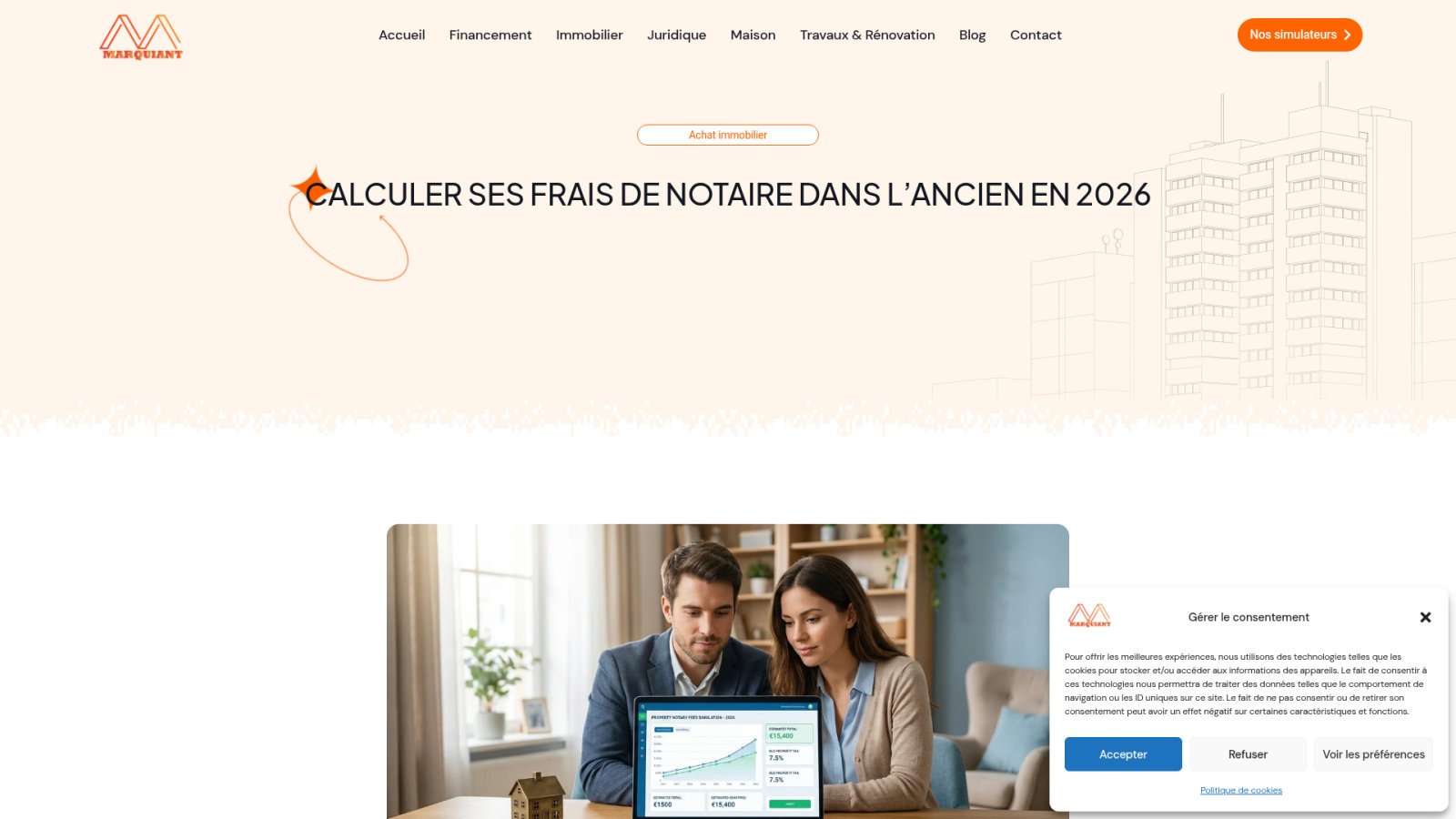 Calculant le montant de la simulation de prêt relais