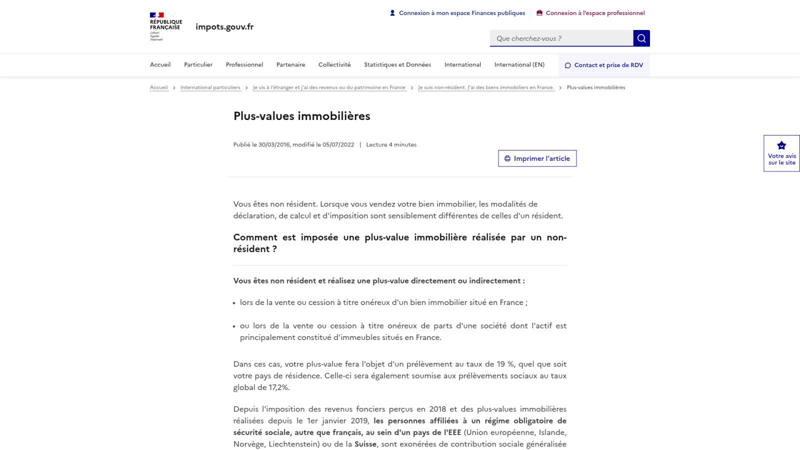 Payer la fiscalité sur la plus-value immobilière