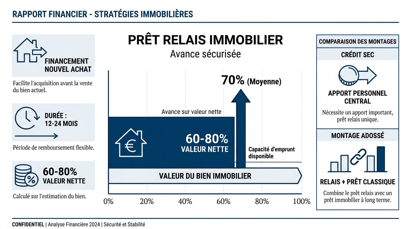 Illustration d'un projet de prêt relais immobilier sécurisé