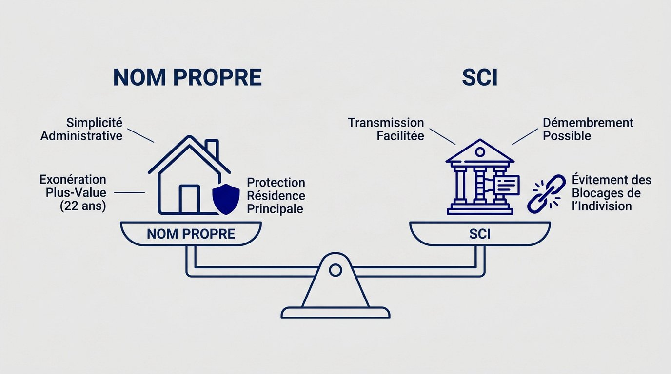 Comparaison entre l'investissement immobilier en SCI et en nom propre