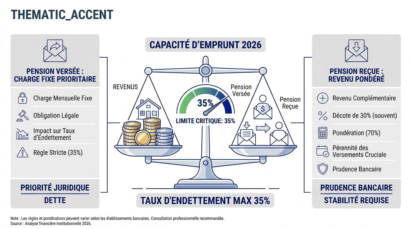 Analyse bancaire de la pension alimentaire pour un prêt immobilier en 2026