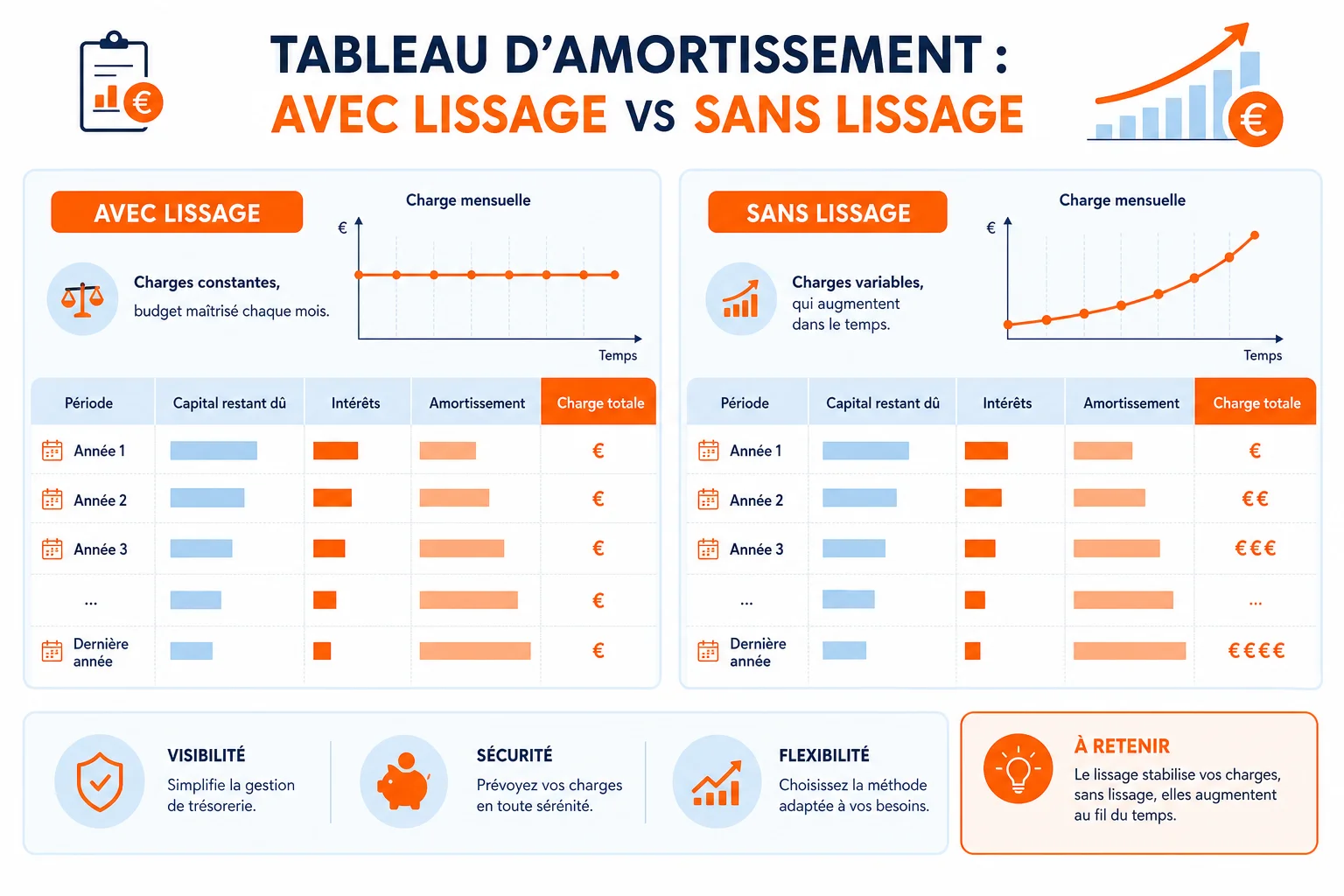Exemple concret de lissage entre prêt principal et PTZ Simulation chiffrée du lissage de prêt immobilier avec un PTZ