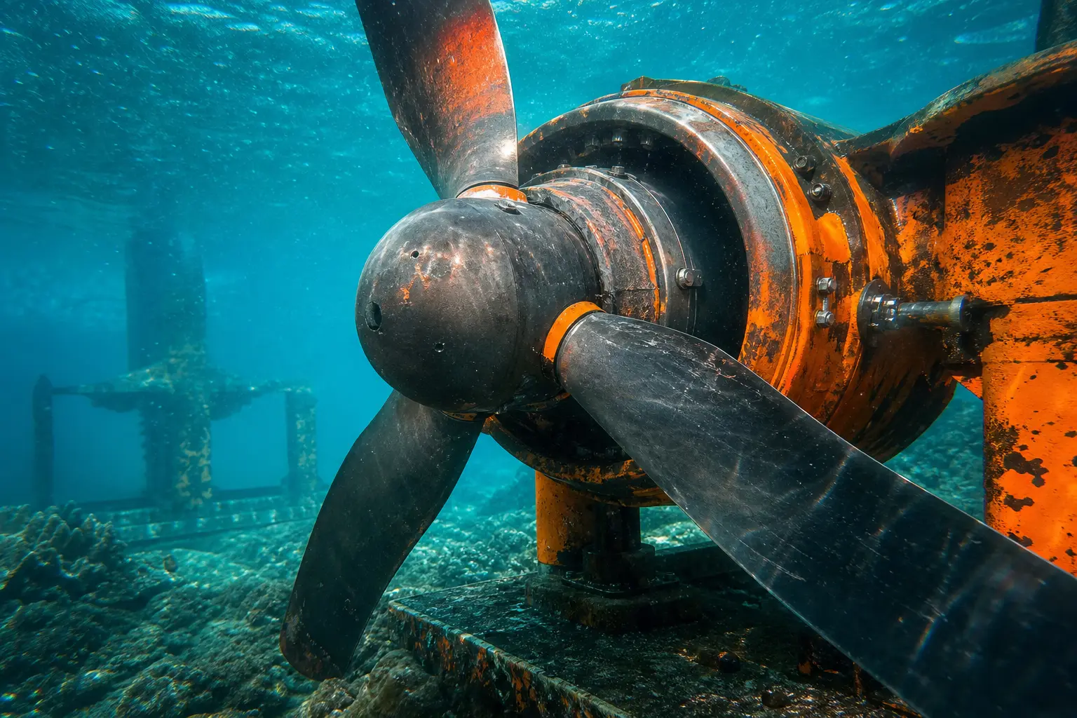 Principe de fonctionnement d'une hydrolienne en mer
