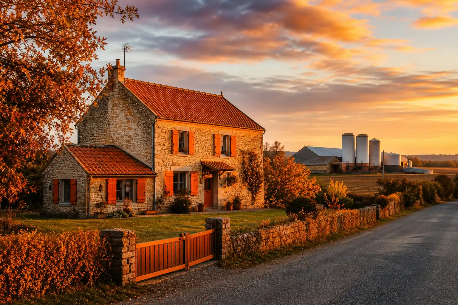 Vivre près d'un site de méthanisation : quels enjeux Maison proche d'une zone agricole concernée par la méthanisation