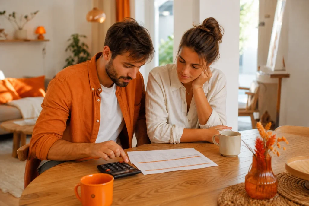 plan de financement immobilier modèle consulté par un couple
