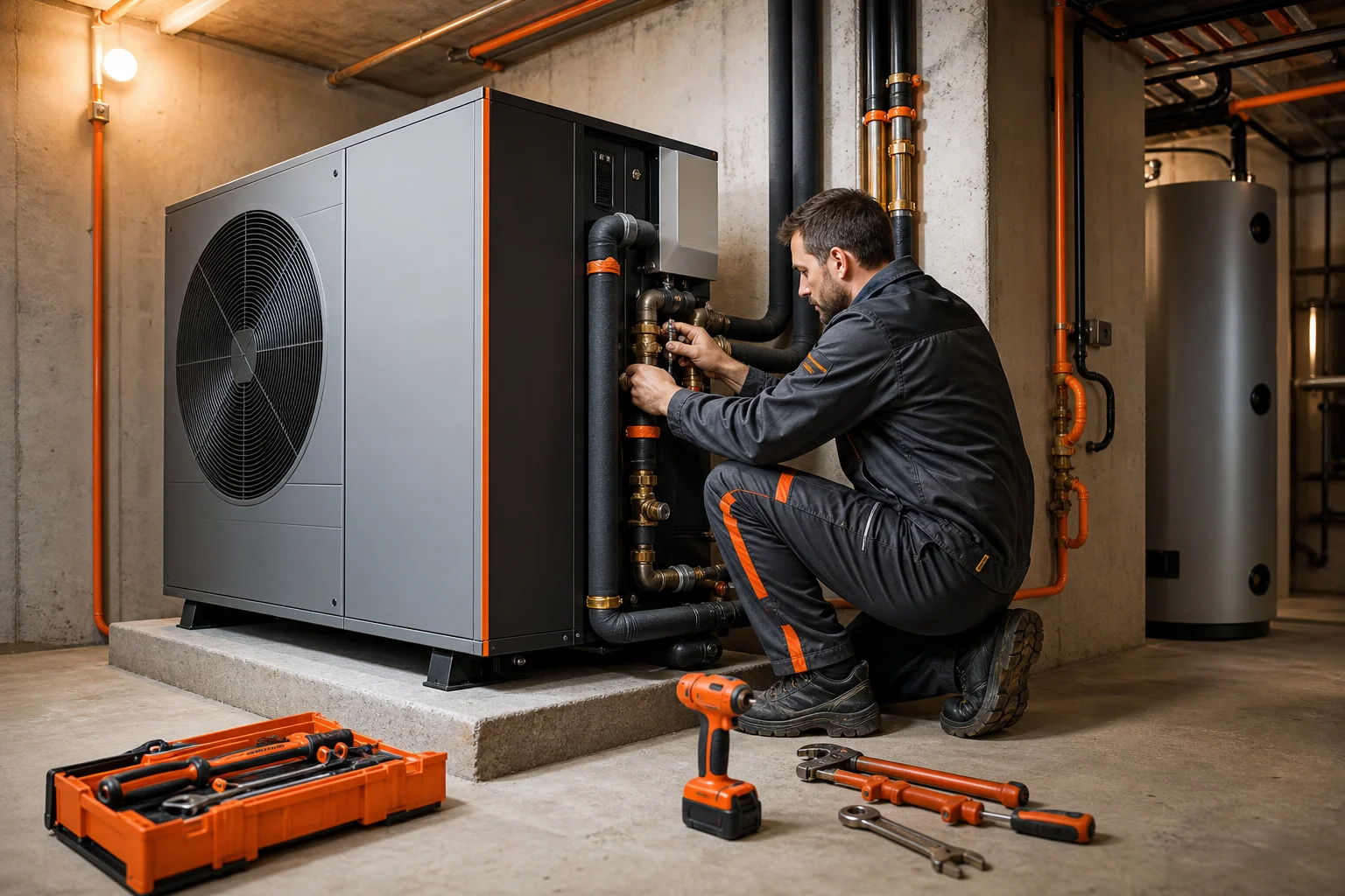 Installation pompe à chaleur géothermique dans une maison